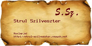 Strul Szilveszter névjegykártya